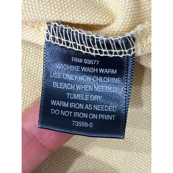 St. Johns Bay Mens Yellow Short Sleeve Polo Shirt Size Medium - Picture 7 of 9
